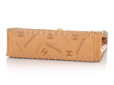 Chanel Tan Whipstitched Embossed Flap