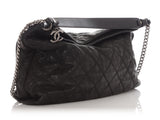 Chanel Black Quilted Iridescent Calfskin Coco Daily Hobo