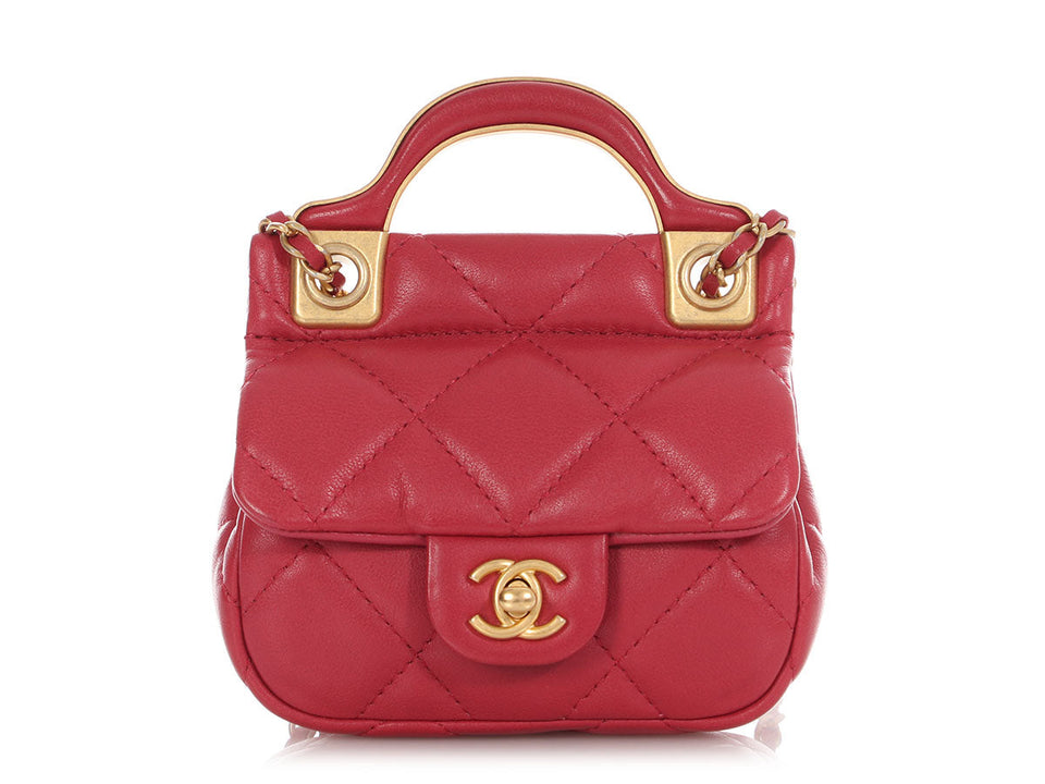 Chanel Mini Pink CC Flap  Holder with Chain