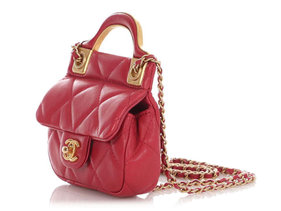 Chanel Mini Pink CC Flap  Holder with Chain
