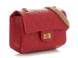 Chanel Mini Red Quilted Aged Calfskin Reissue 224