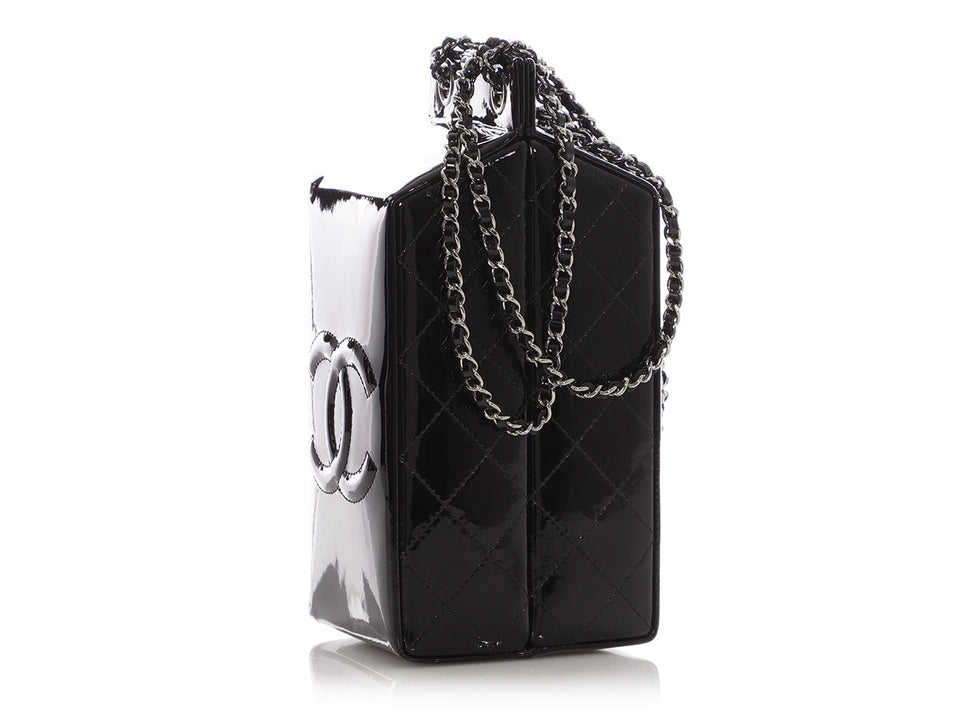 Chanel Black Patent Milk Carton Bag