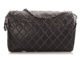 Chanel Black Quilted Vinyl Melrose Dégradé Flap