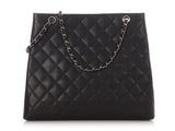 Chanel Black Quilted Caviar Tote