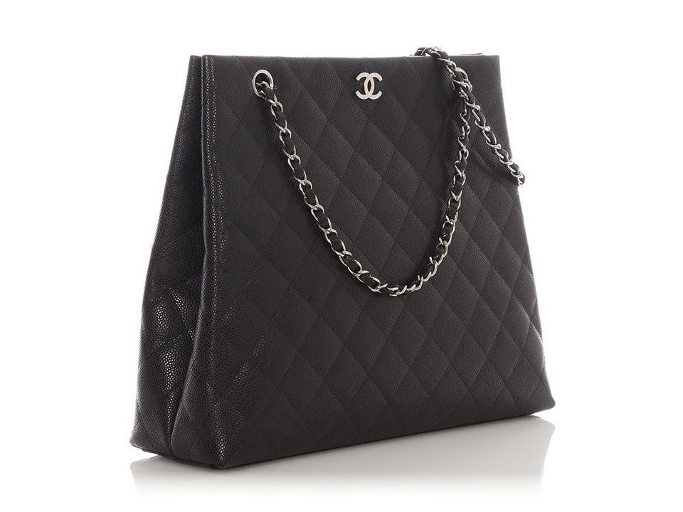 Chanel Black Quilted Caviar Tote