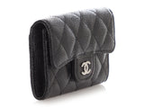 Chanel Black Quilted Caviar Classic  Holder