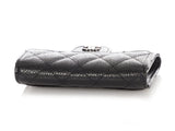 Chanel Black Quilted Caviar Classic  Holder