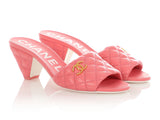 Chanel Pink Slide Sandals