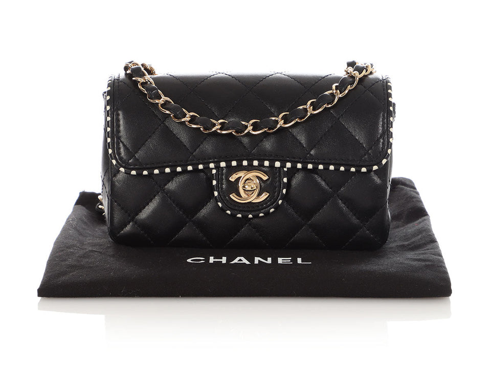 Chanel Mini Black Quilted Lambskin Flap