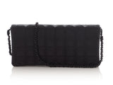 Chanel Black Quilted Nylon East/West Travel Ligne Flap