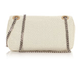Chanel White Perforated Leather Drill Reissue Flap