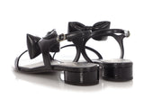 Chanel Black Puffy Bow Sandals