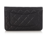 Chanel Black Quilted Caviar Wallet On Chain WOC