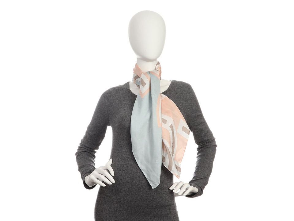 Chanel CC Jacquard Silk Scarf