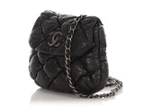 Chanel Mini Black Bubble Quilt Lambskin Paris-Moscow Crossbody