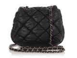 Chanel Mini Black Bubble Quilt Lambskin Paris-Moscow Crossbody
