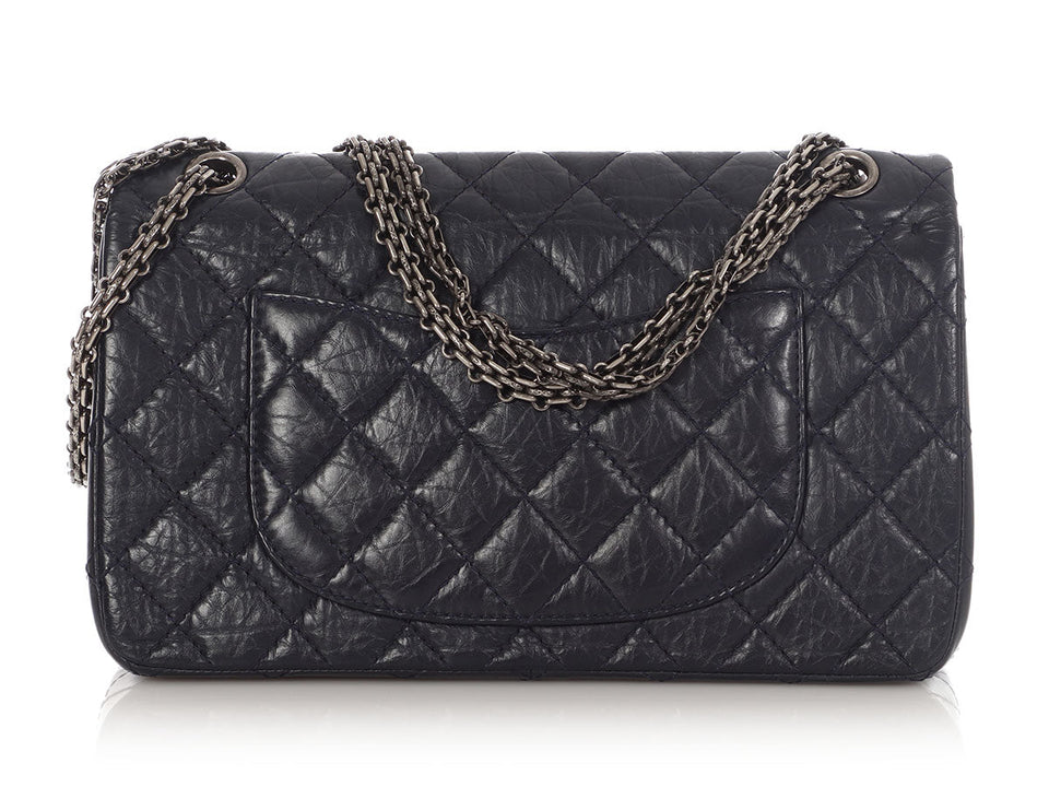 Chanel Navy Quilted Aged Calfskin 2.55 Reissue 226