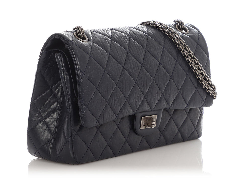 Chanel Navy Quilted Aged Calfskin 2.55 Reissue 226