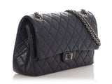 Chanel Navy Quilted Aged Calfskin 2.55 Reissue 226
