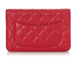 Chanel Raspberry Lambskin Wallet on Chain WOC