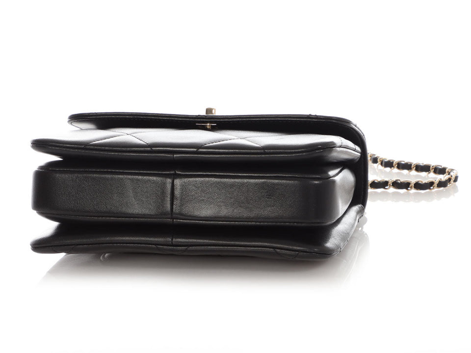 Chanel Small Black Quilted Lambskin Trendy CC Flap