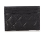 Chanel Black Quilted Caviar Classic  Case
