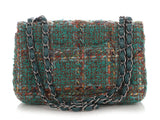 Chanel Mini Green Tweed Classic