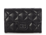 Chanel So Black Quilted Lambskin Flap  Holder