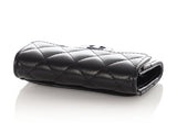 Chanel So Black Quilted Lambskin Flap  Holder