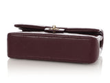 Chanel Medium/Large Burgundy Quilted Caviar Classic Double Flap