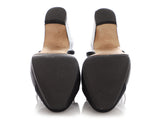 Chanel Black Grosgrain Cap Toe Slingback Pumps