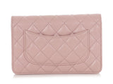 Chanel Light Pink Quilted Caviar Wallet on Chain WOC