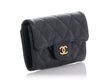 Chanel Black Quilted Caviar Flap  Case