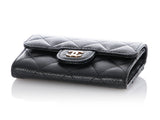Chanel Black Quilted Caviar Flap  Case