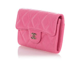 Chanel Pink Quilted Caviar Flap  Case