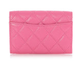 Chanel Pink Quilted Caviar Flap  Case