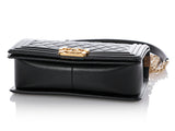 Chanel Old Medium Black Quilted Calfskin Boy Bag