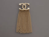 Chanel Pearl CC Chain Fringe Brooch