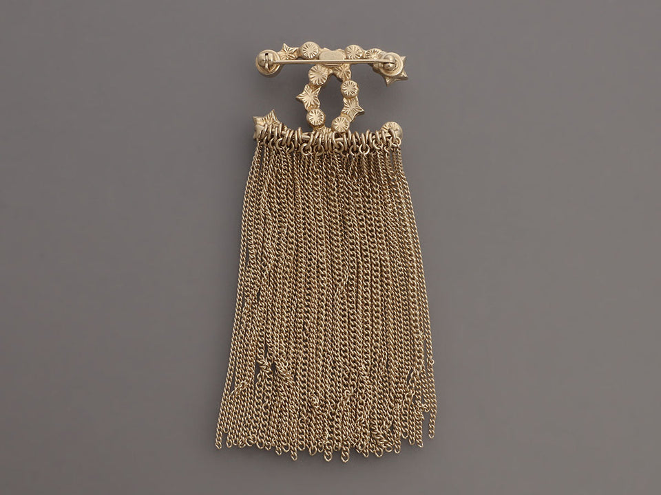 Chanel Pearl CC Chain Fringe Brooch