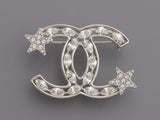 Chanel Crystal CC Stars Brooch