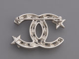 Chanel Crystal CC Stars Brooch