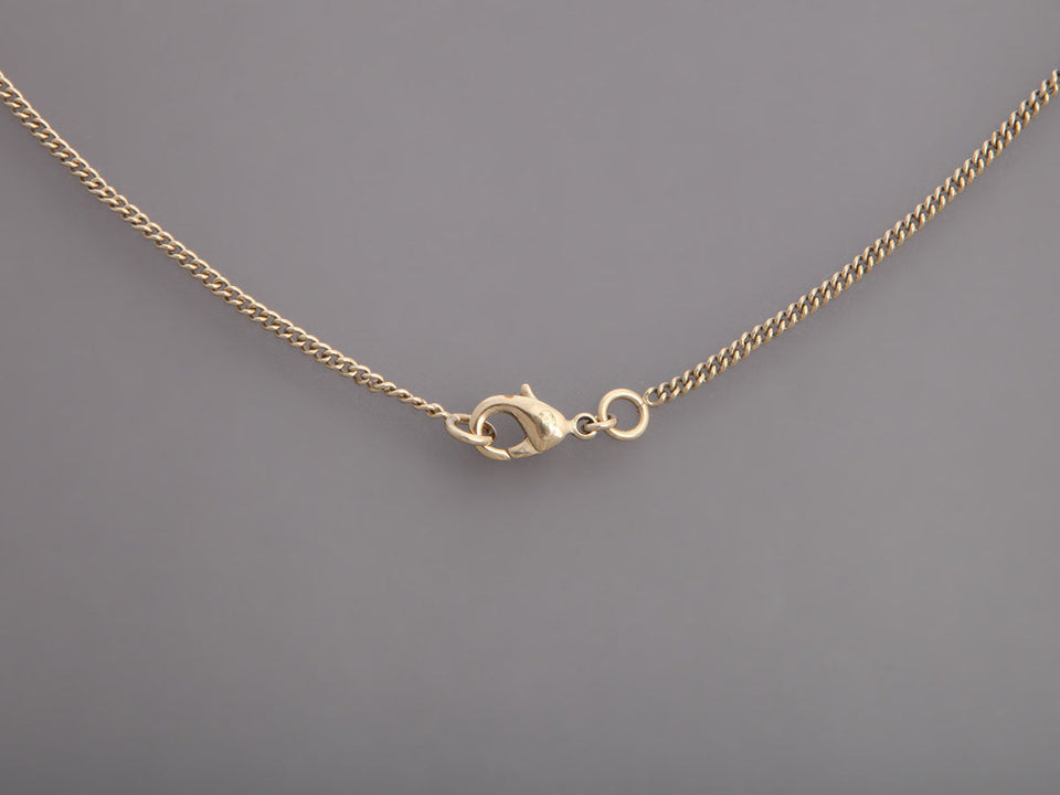Chanel Pearl CC Logo Drop Necklace