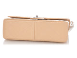Chanel Jumbo Light Beige Quilted Caviar Classic Double Flap