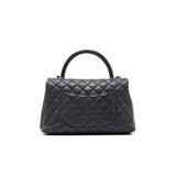 Chanel Cavier Medium Coco Handle Flap Bag with Top Handle