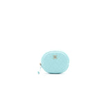 Chanel 19C Cavier Round Coin Purse Tiffany Blue