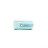 Chanel 19C Cavier Round Coin Purse Tiffany Blue
