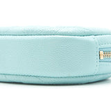 Chanel 19C Cavier Round Coin Purse Tiffany Blue