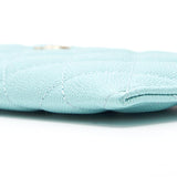 Chanel 19C Caviar Phone &  holder Tiffany Blue