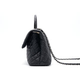 Chanel Black Large Cocohandle Bag with Lizard Handle