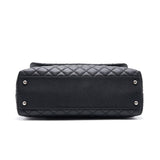 Chanel Black Large Cocohandle Bag with Lizard Handle